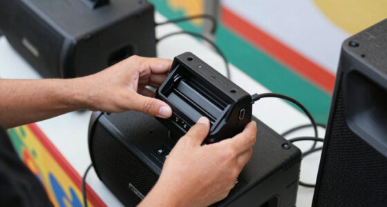 Battery-powered speakers for street festivals