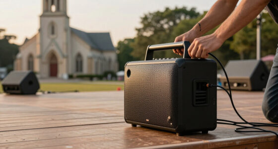 Setting up a portable speaker system for outdoor church events
