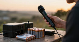 Battery options for portable wireless mics in remote locations