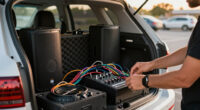 Best practices for organizing gear in a mobile DJ trunk
